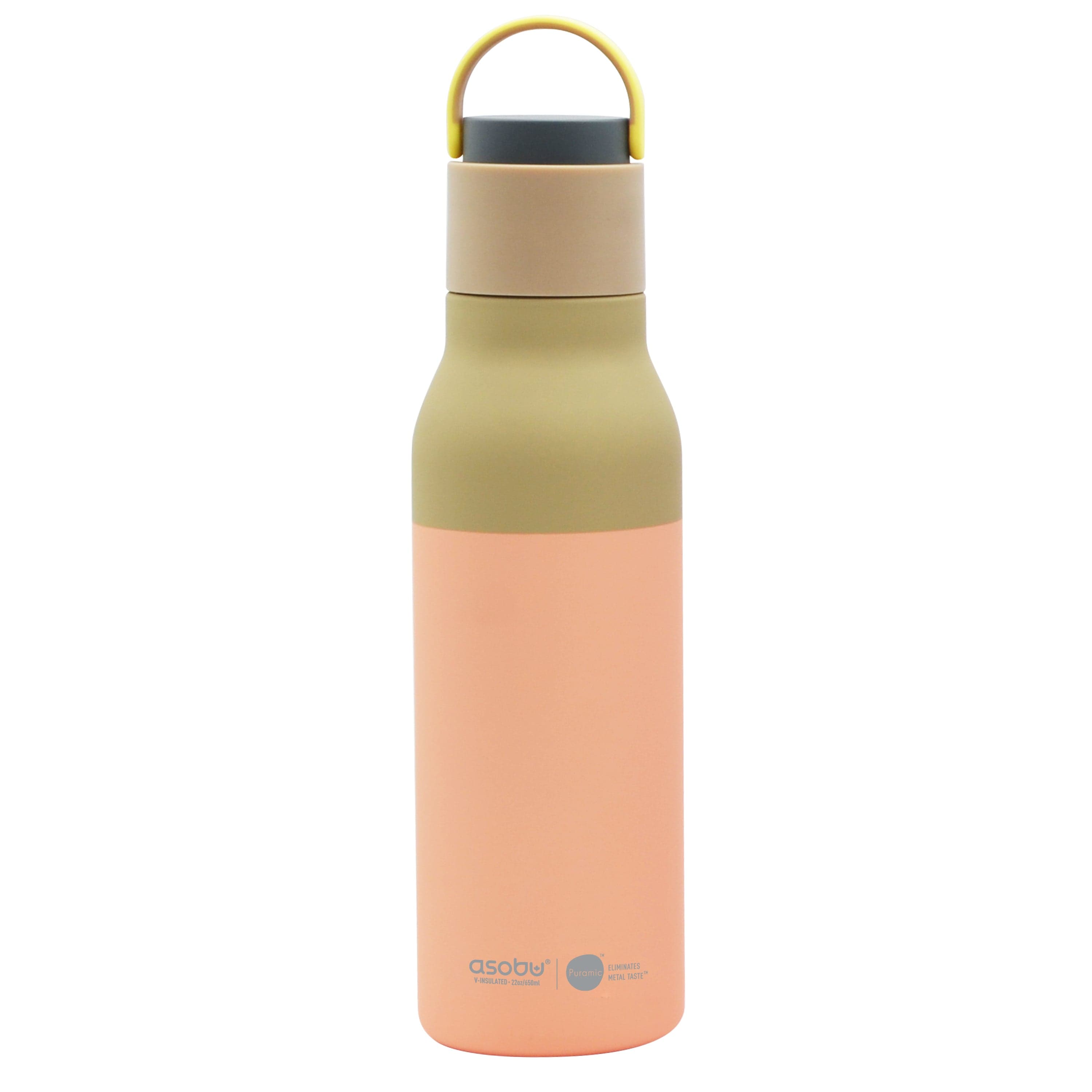 Asobu Trauki Pasteļu oranža Termopudele Asobu Metro, 650ml, SBV34 balta