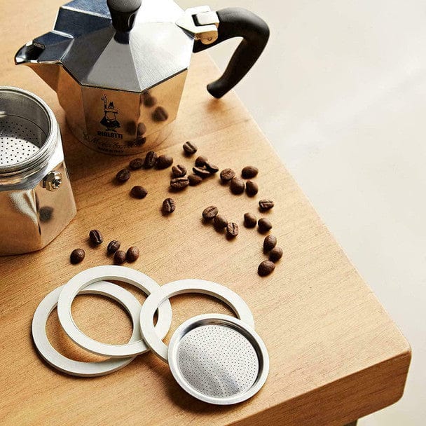 Bialetti Kafijas pagatavošanas rīki Moka kanniņas blīves + filtrs, 3-4 cup