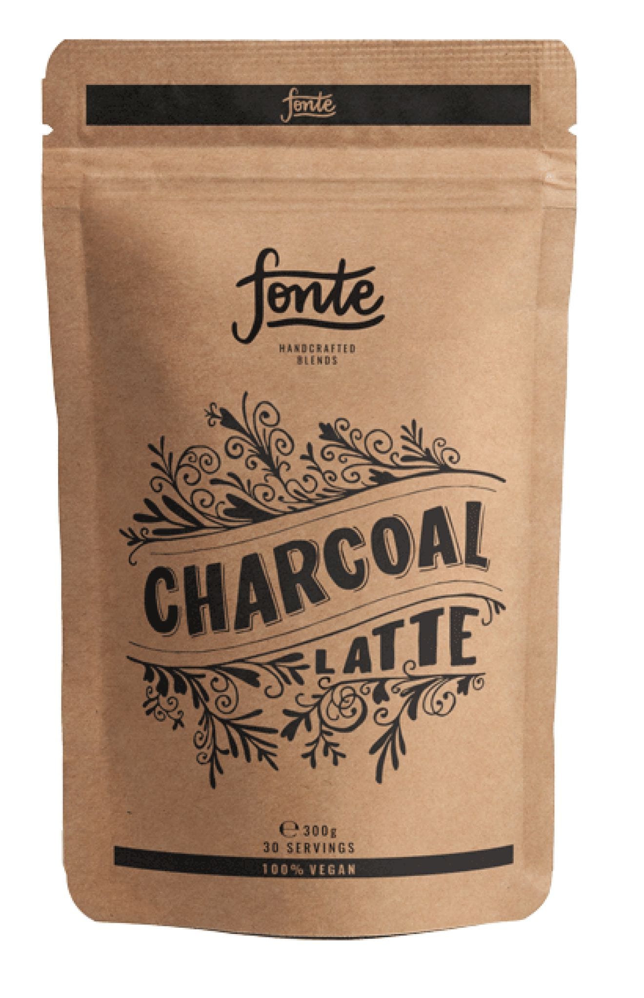 Fonte Cita kafija Fonte, Charcoal Latte dzēriena maisījums,300g