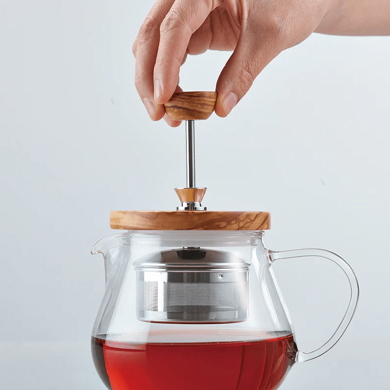 Hario Kafijas pagatavošanas rīki Stikla tējkanna ar sietiņu Teaor, Hario, 450ml