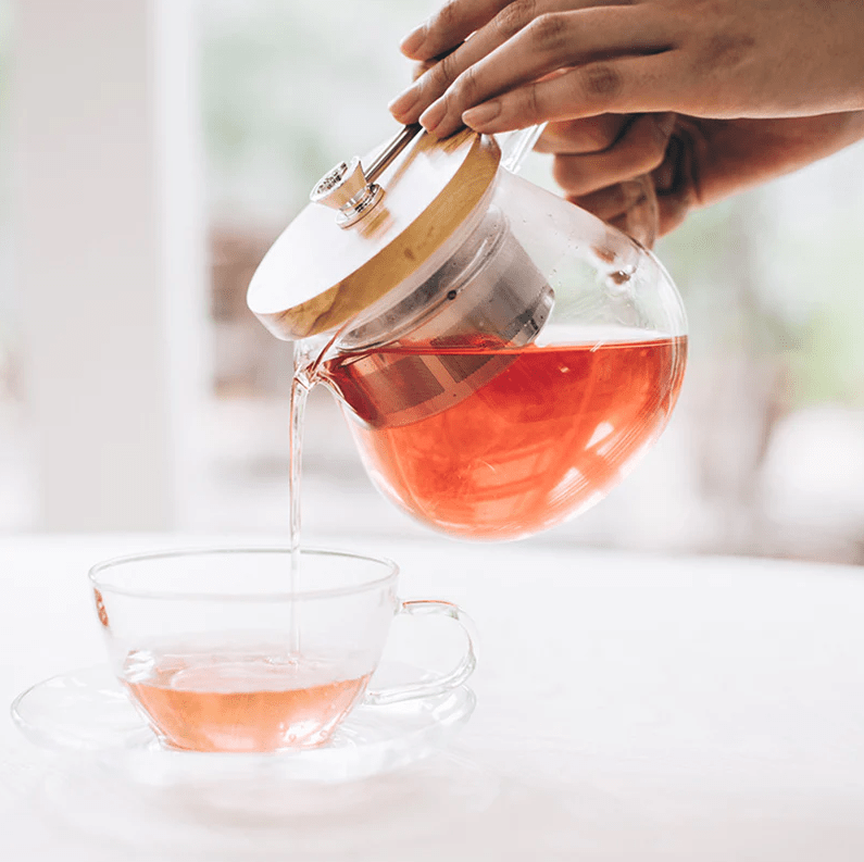 Hario Kafijas pagatavošanas rīki Stikla tējkanna ar sietiņu Teaor, Hario, 450ml