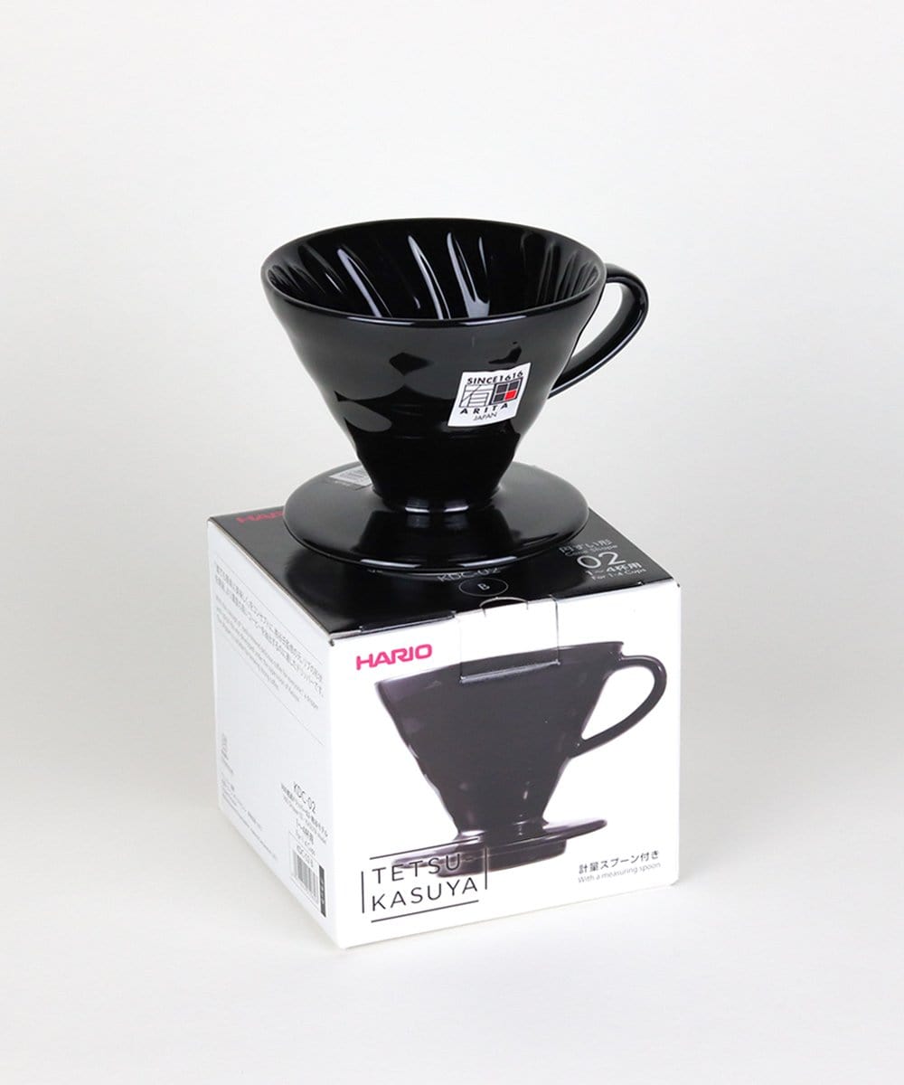 Hario Kafijas pagatavošanas rīki V60 filtra trauks, keramisks, melns, VDC-02R