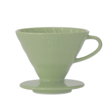 V60 filtra trauks, keramisks,V60-02 dūmakaini zaļš + 40 filtri