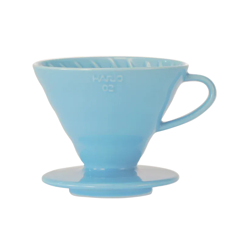 Hario Kafijas pagatavošanas rīki V60 filtra trauks, keramisks,V60-02 tirkīza zils + 40 filtri