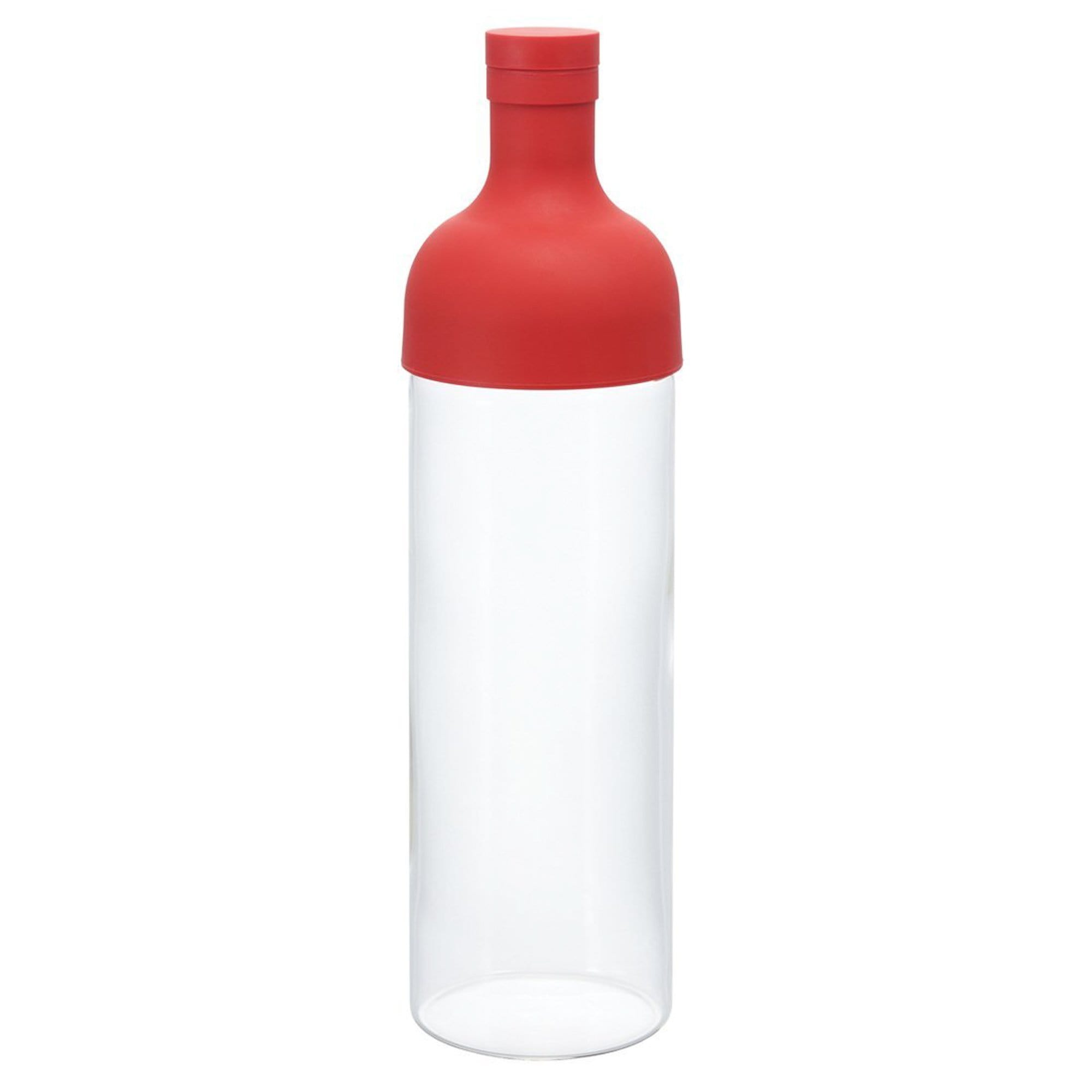 Hario Trauki Hario stikla pudele ar filtru, sarkana