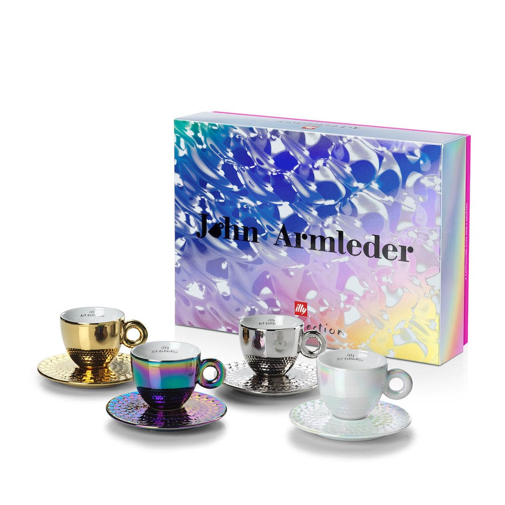 illy Dāvanu komplekti Krūzītes Illy iAC Armleder, 4 Cappuccino ar apakštasītēm, 170ml, 2025