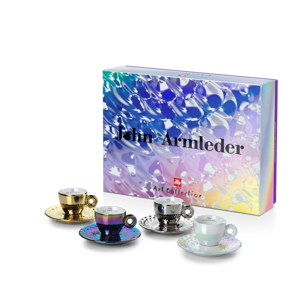 illy Dāvanu komplekti Krūzītes Illy iAC Armleder, 4 Espresso ar apakštasītēm, 60ml, 2025