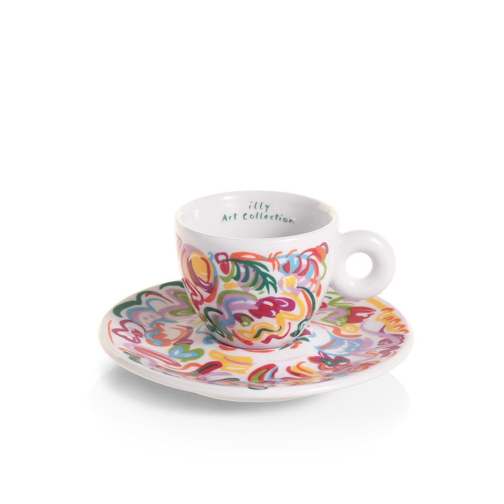 illy Dāvanu komplekti Krūzītes Illy iAC Calero, 4 Espresso ar apakštasītēm, 60ml, 2025