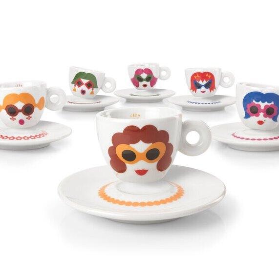 illy Dāvanu komplekti Zagnoli 6 Cappuccino krūzītes + apakštasītes, illy Art Collection