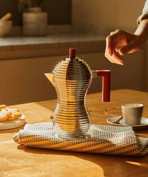 Illy Kafijas pagatavošanas rīki Moka kanniņa Illy Alessi Pulcina 1 cup, sarkana