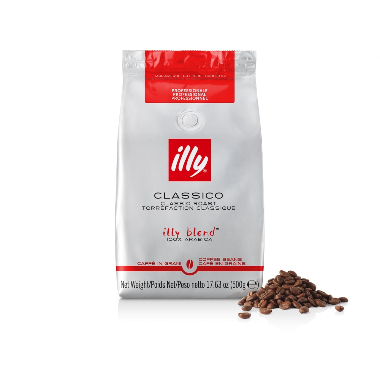 illy Kafijas pupiņas Illy classico kafijas pupiņas, vidēji grauzdētas, 500g