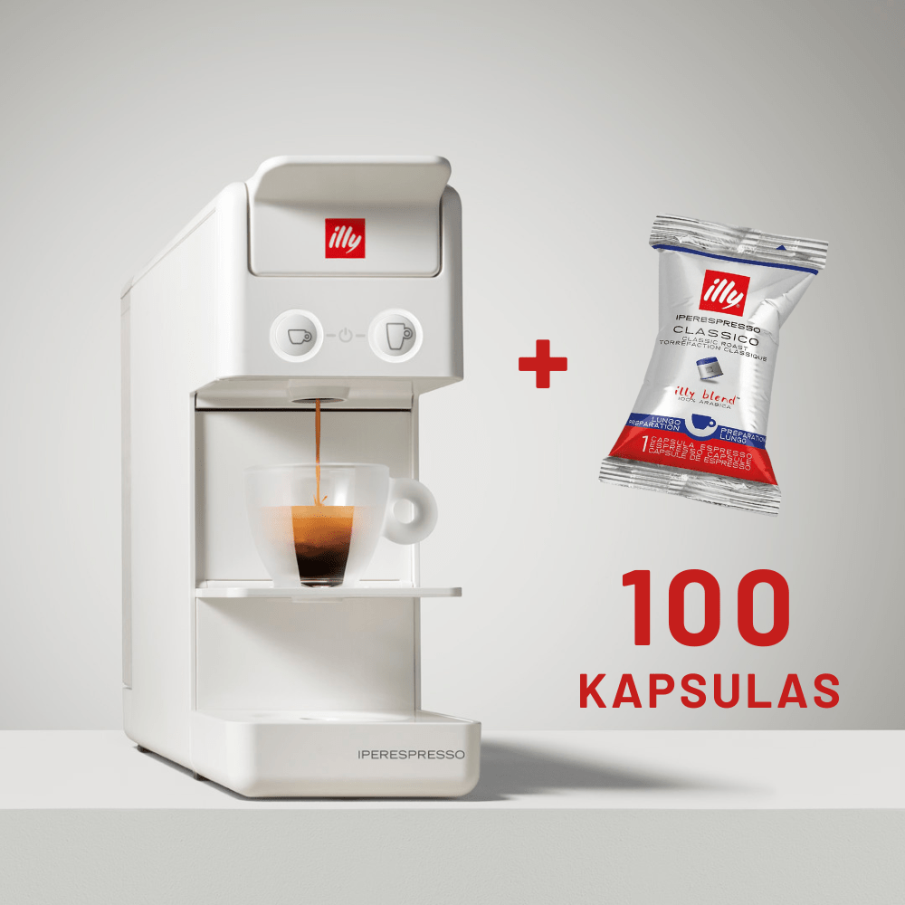 illy Kapsulu automātu piedāvājumi Balts / Lungo - melnai kafijai Illy kafijas automāts Y3.3 + 100gab kapsulas