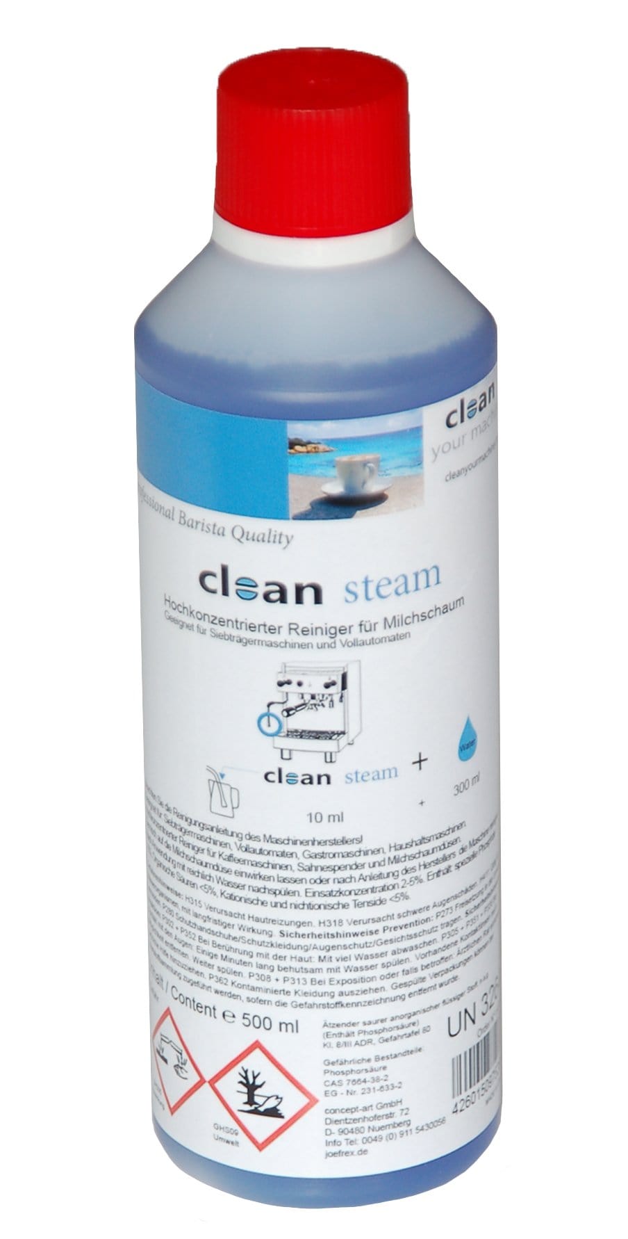 Joe Frex Kopšanas līdzekļi Tīrīšanas līdzeklis Clean Piena putotājam, 500ml