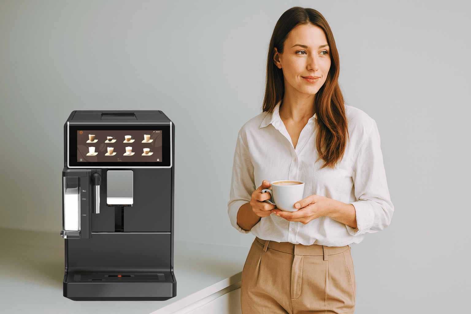 Kalerm Pupiņu automāti Kalerm A6 pupiņu kafijas automāts