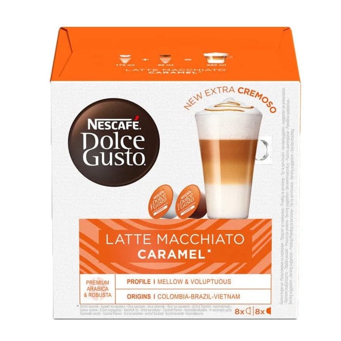 Nescafe Kapsulas Kafijas kapsulas Nescafe Dolce Gusto Latte Macchiato Caramel, 16gb