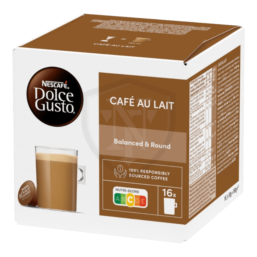 Nescafe Kapsulas Nescafe Dolce Gusto kafijas kapsulas Cafe Au Lait, 16gb