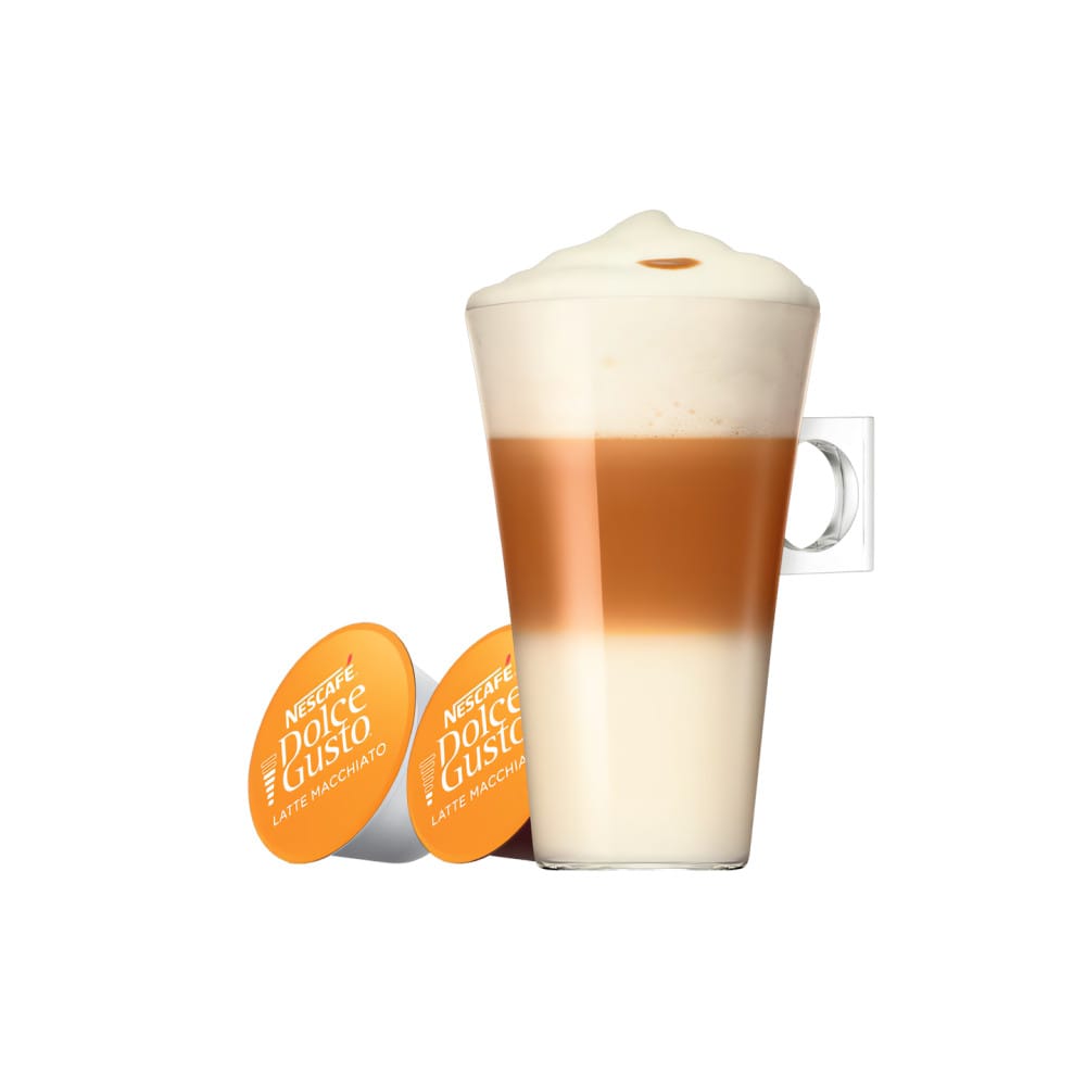 Nescafe Kapsulas Nescafe Dolce Gusto kafijas kapsulas Latte Macchiato 8+8gb