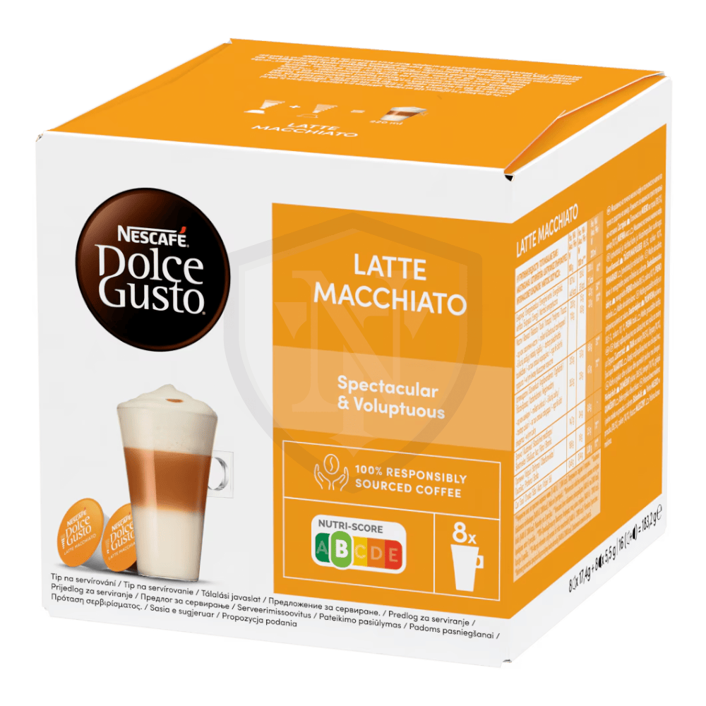Nescafe Kapsulas Nescafe Dolce Gusto kafijas kapsulas Latte Macchiato 8+8gb