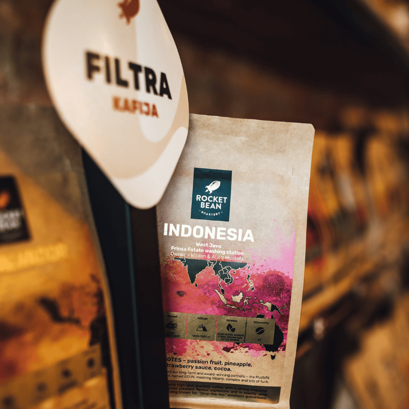 Rocket Bean Roastery Kafijas pupiņas Indonesia, Frinsa Edun, 200g, Rocket Bean Roastery