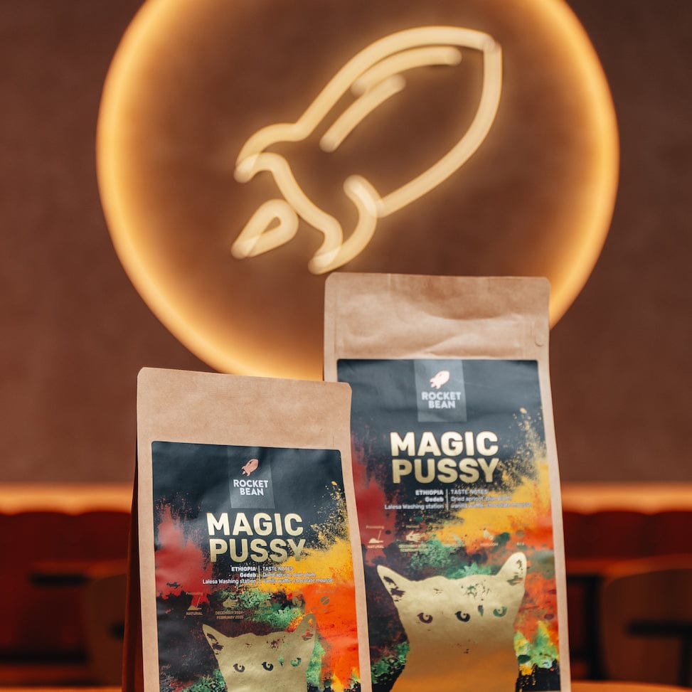 Rocket Bean Roastery Kafijas pupiņas Kafijas pupiņas Magic Pussy, Ethiopia, Gedeb, Lalesa, Natural, 200g