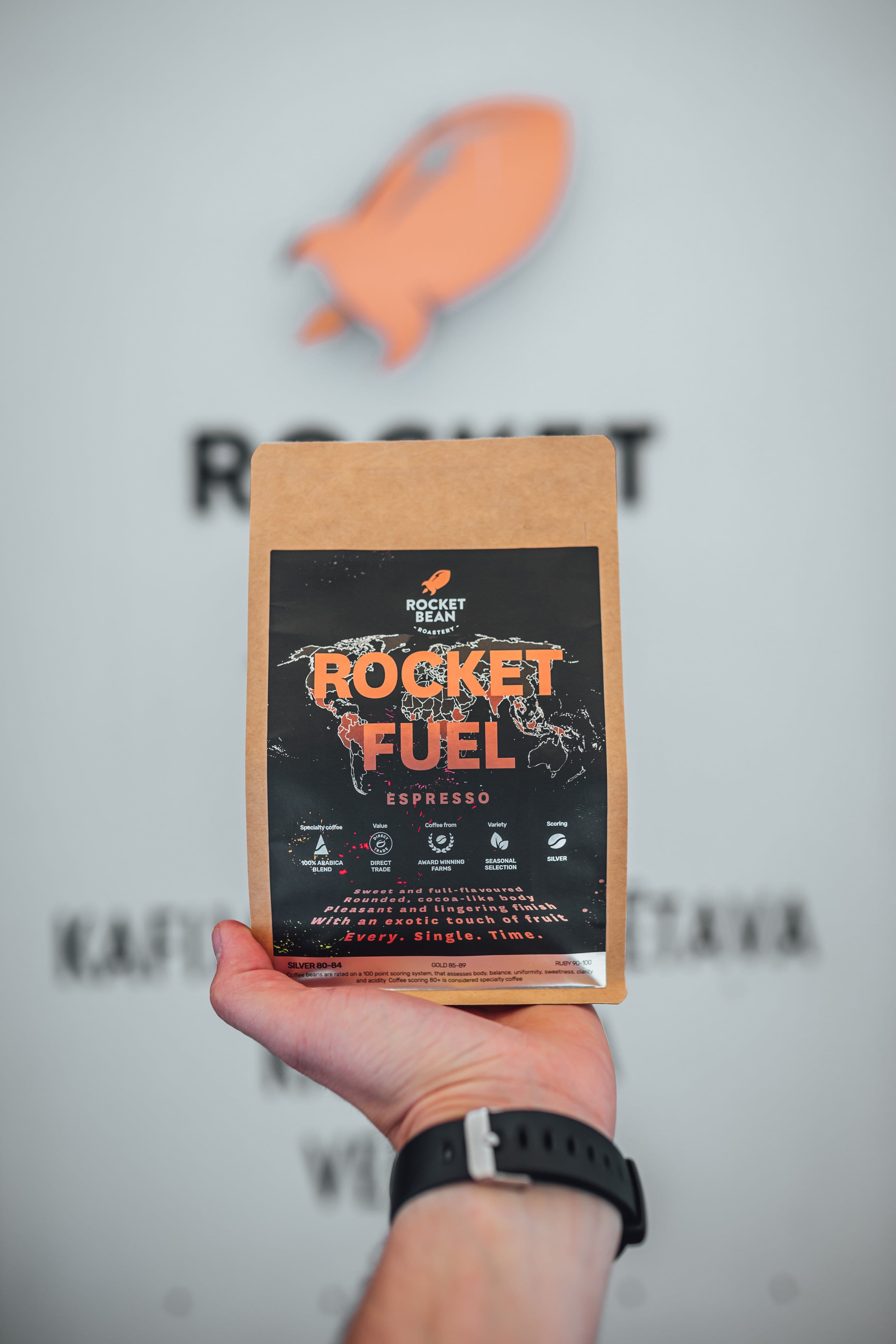 Rocket Bean Roastery Kafijas pupiņas Kafijas pupiņas, Rocket Fuel, House Blend, Espresso, 200g, Rocket Bean Roastery