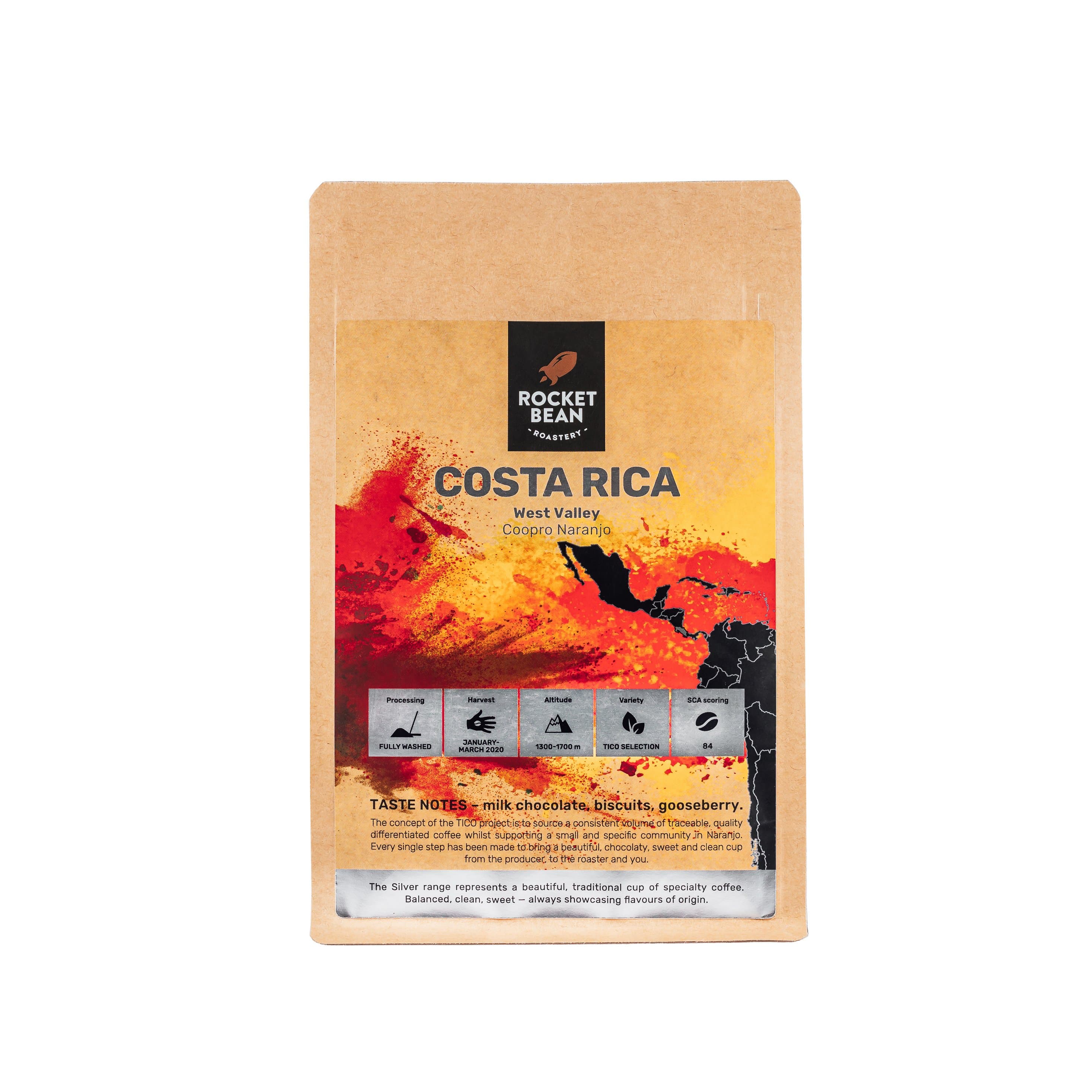 Rocket Bean Roastery Kafijas pupiņas Kostarika, West Valley, 200g, Rocket Bean Roastery