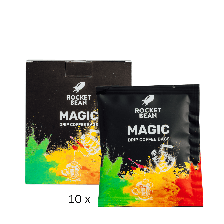 Rocket Bean Roastery Kafijas pupiņas 10 paciņu kaste Maltā kafija RBR Drip coffee bag Magic, 14g