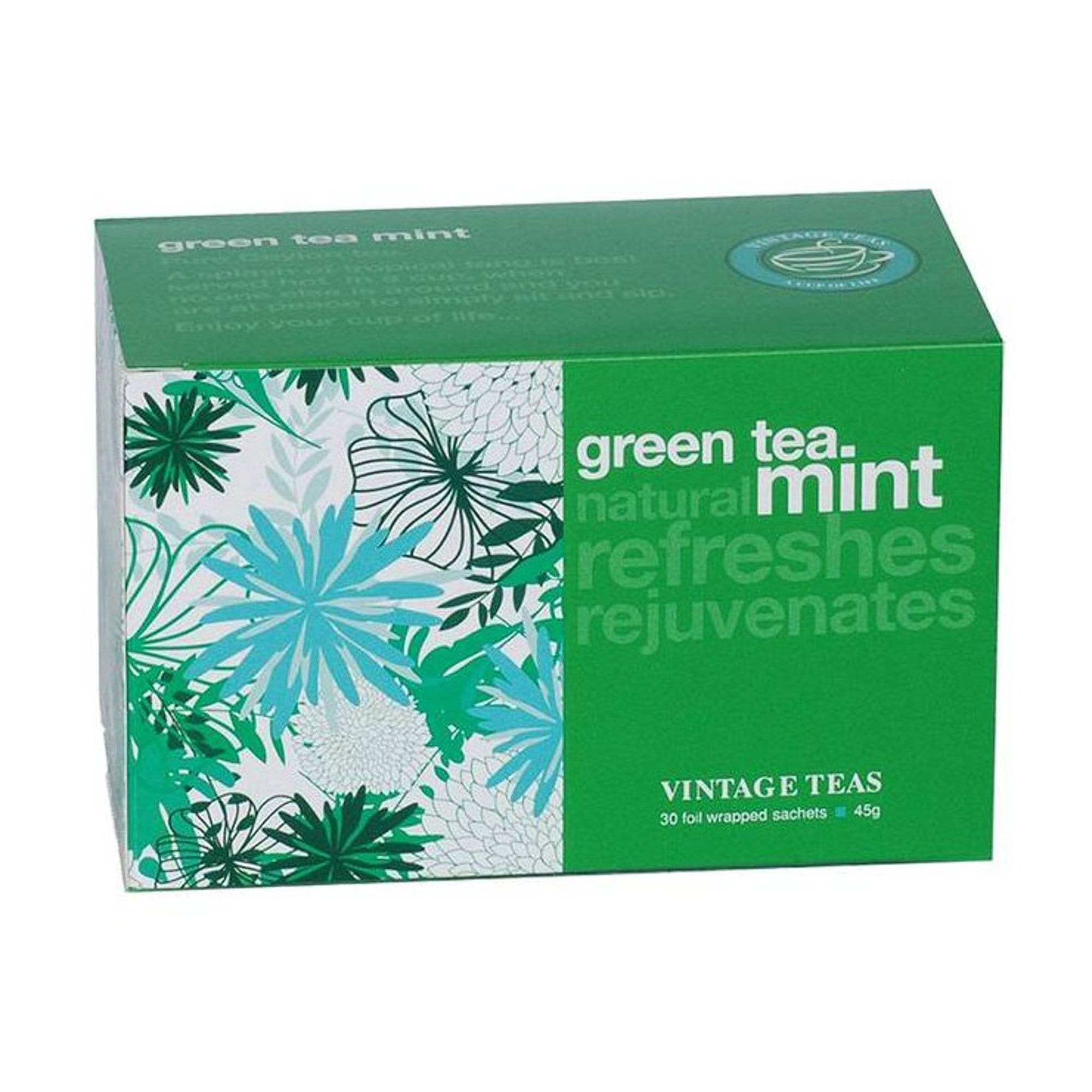 Vintage Tēja maisiņos Vintage Green Mint tēja maisiņos, 30gab